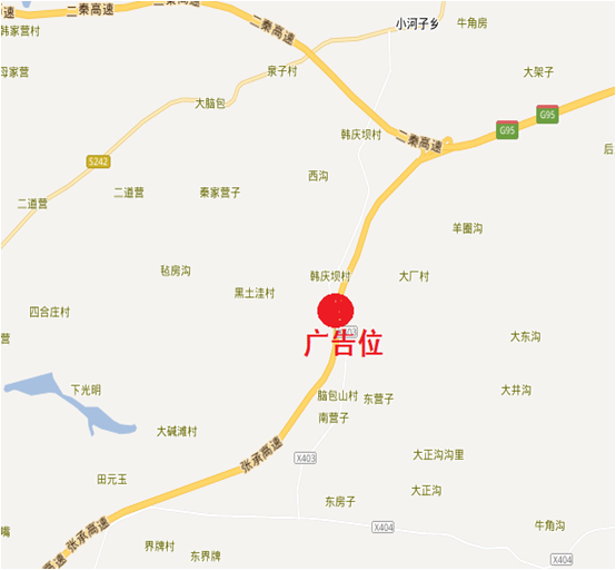 張承高速廣告K134+670跨線橋廣告點(diǎn)位圖